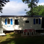 Mobil home, Le Mas de la Pérouse, Ardèche, Vue intérieure 01