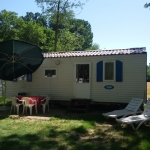 Mobil home, Le Mas de la Pérouse, Ardèche, Vue intérieure 09